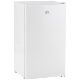 Mini Fridge with Freezer, 3.2Cu.Ft Compact Refrigerator with Adjustable Shelf, Mechanical Thermostat and Reversible Door for Bedroom, Dorm, White
