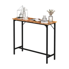 43-Inch Bar Table (Brown) - 209 Lbs Capacity Pub Height Table With Durable MDF Top & Metal Frame, Ideal For Kitchen/Bar Counte