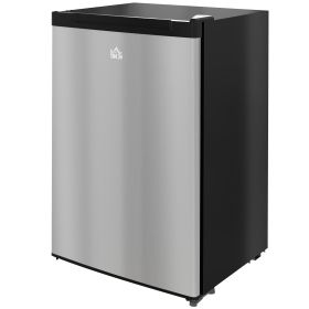 Upright Freezer, 3 Cu Ft Small Freezer with Reversible Single Door, Adjustable Thermostat for Home, Apartment, Silver