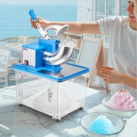 Commercial Ice Crusher 661LBS/H Electric Snow Cone Maker Shaved Ice Blue