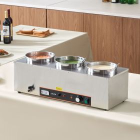 Commercial Soup Warmer Soup Station With 3*6.34Qt Pot Soup Kettle Warmer