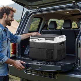 12 Volt Car Refrigerator Portable Freezer 26.4QT Electric Cooler For Camping (Option: Black)